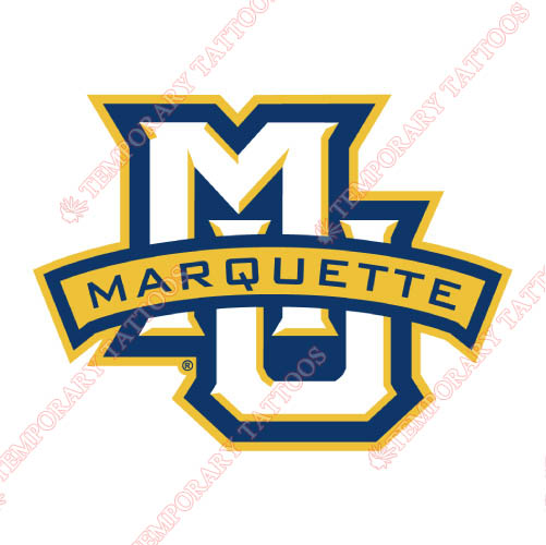 Marquette Golden Eagles Customize Temporary Tattoos Stickers NO.4962